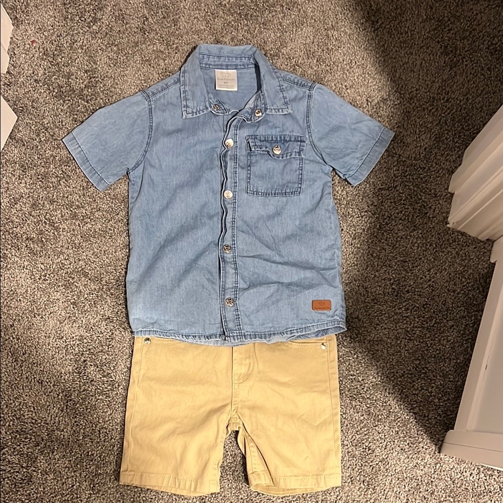 Koala Kids Light Blue and Tan Matching Set
